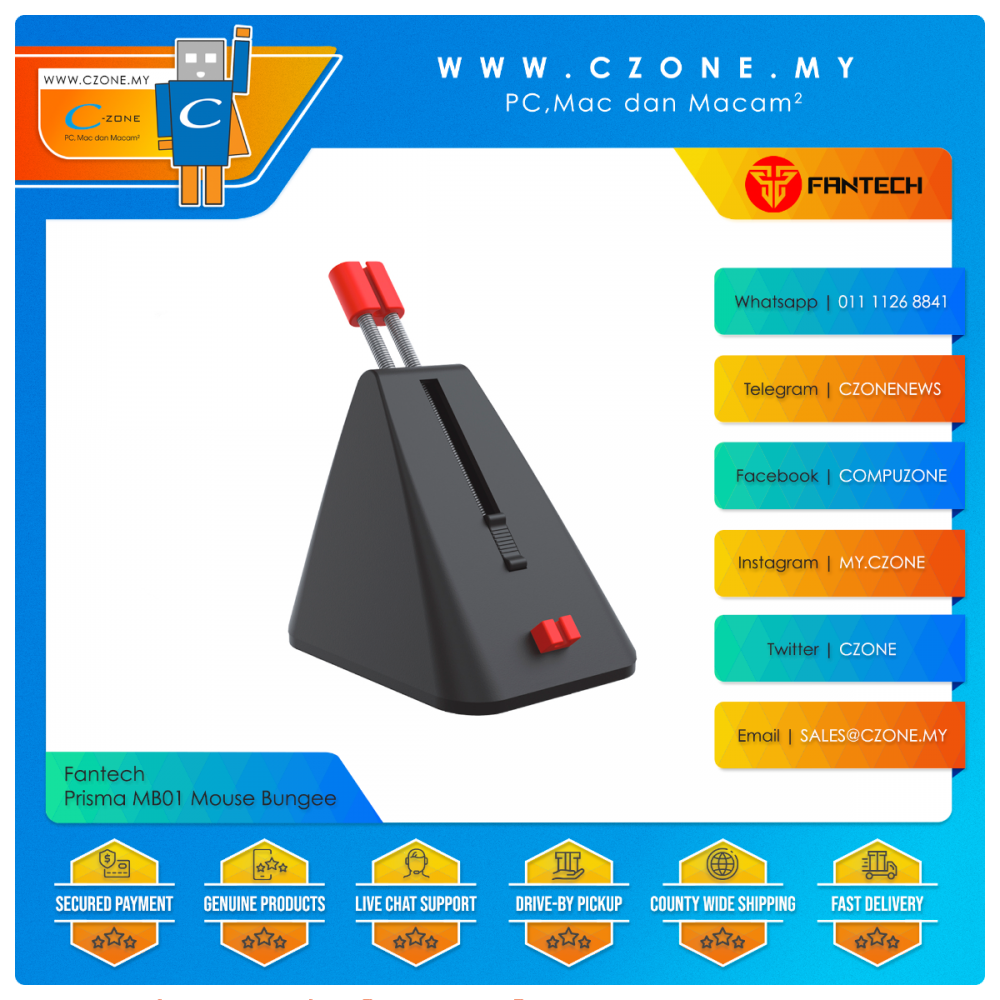  | PC, Mac dan Macam² | Proudly Malaysian Owned & Operated !  Fantech Prisma MB01 Gaming Mouse Bungee (Black) - C-Zone Sdn Bhd