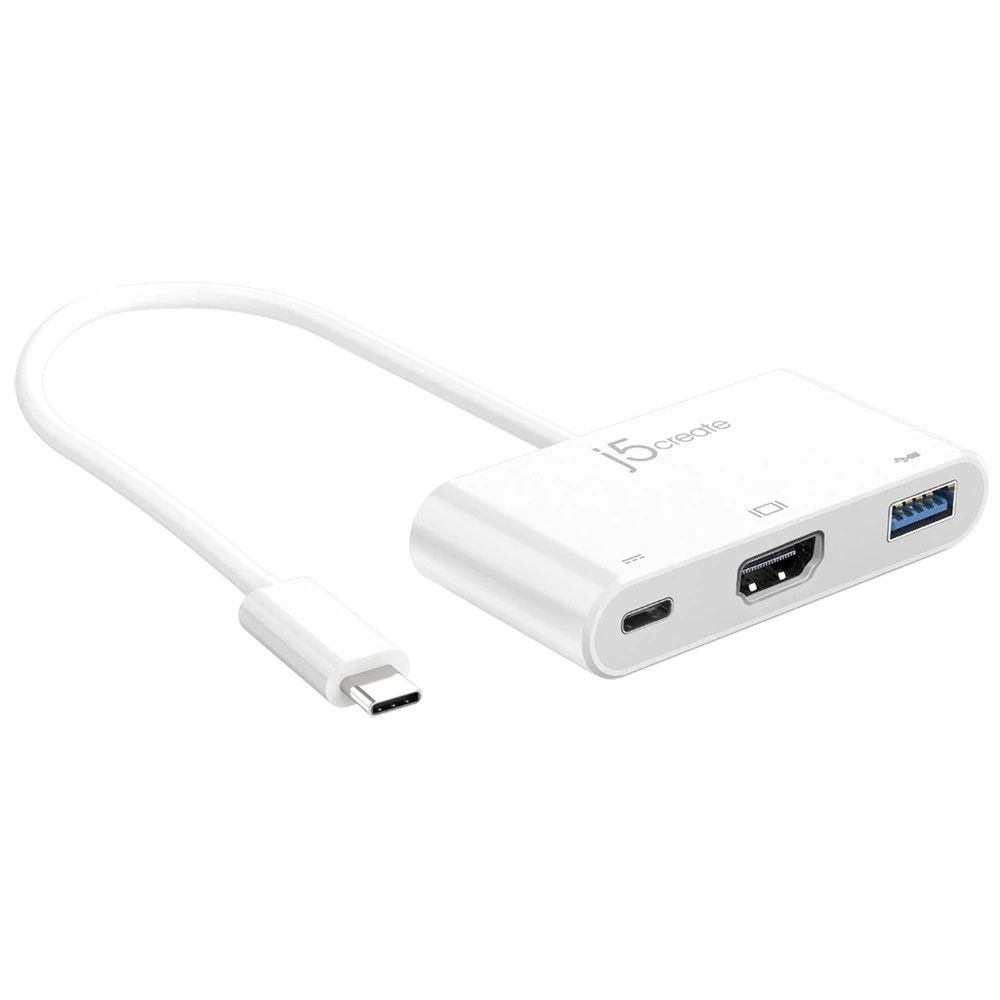 j5create USB-C Multi-Port Hub with Power Delivery White JCD373