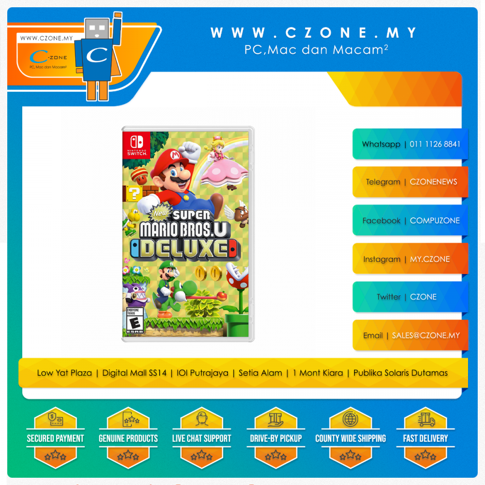 www.czone.my | PC, Mac dan Macam² | Proudly Malaysian Owned & Operated !  New Super Mario Bros.U Deluxe - Nintendo Switch Games - C-Zone Sdn Bhd