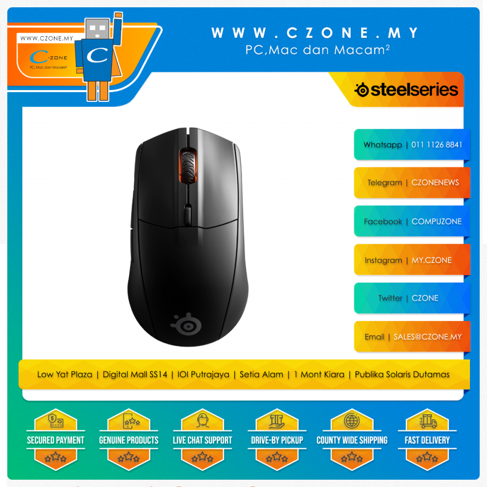 SteelSeries Rival 3 Wireless Gaming Mouse 2.4 GHz Bluetooth 5.0