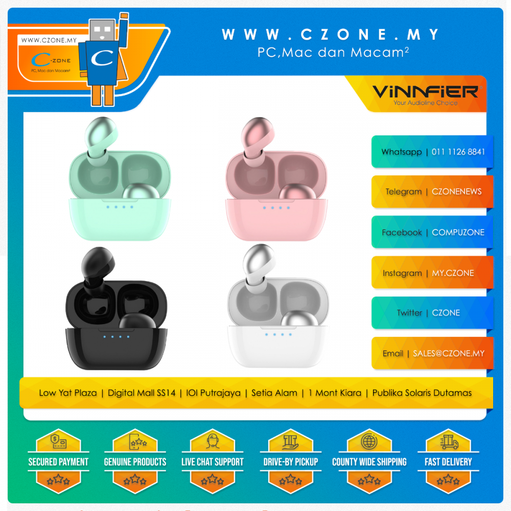 Vinnfier Momento 2 True Wireless Stereo Earbuds Frosty Mint