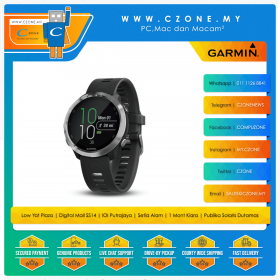 Garmin - Forerunner - 645 - Music - 42mm - Mip - HR - Black - DNR -
