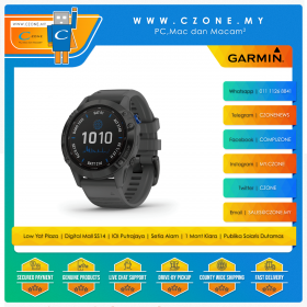 Garmin - Fenix - 6 - Pro - Solar - 47mm - Mip - HR - Black Slate Grey - DNR -