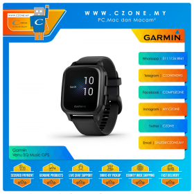 Garmin Venu SQ Music GPS Wearable Device (Black/Slate)