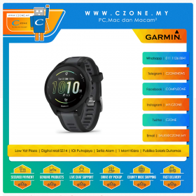 Garmin - Forerunner - 165 - 43mm - Amoled - HR - Black