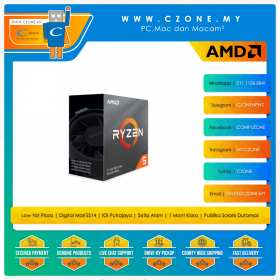AMD Ryzen 5 3600 Processor (3.6GHz, 4.2GHz Boost, 6Cores, 12Threads, 35MB Cache)