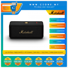 Marshall - Emberton II - Portable Bluetooth Speaker - Black and Brass