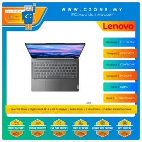 Lenovo IdeaPad 5 Pro 82L70034MJ Laptop - 14", R5-5600U, 16GB, 512GB SSD, MX450, Win 10, Office H&S (Storm Grey)