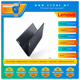 Lenovo IdeaPad 3 82KU01J0MJ Laptop - 15.6", R5-5500U, 8GB, 512GB SSD, Radeon, Win 11, Office H&S (Abyss Blue)