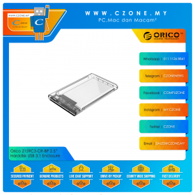 Orico 2159C3-CR-BP 2.5” Harddisk USB 3.1 Enclosure (Transparent)