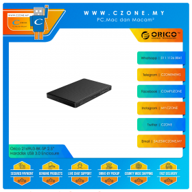 Orico 2169U3-BK-SP 2.5” Harddisk USB 3.0 Enclosure (Black)