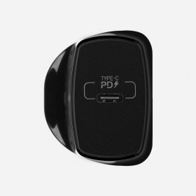 Momax OnePlug Charger (1x USB-C PD UK Plug Charger, Black)
