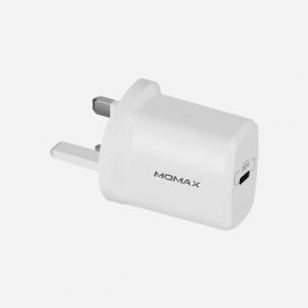 Momax OnePlug Charger (1x USB-C PD UK Plug Charger, White)