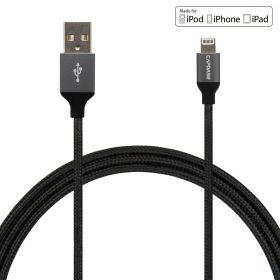 Capdase Metallic Lightning to USB-A 2.0 Cable (1.2M, Silver)
