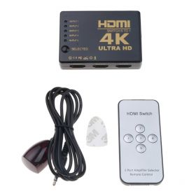 4K HDMI Switch 5 To 1 With Remote