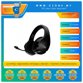 HyperX - Cloud Stinger Core - Wireless 7.1 Gaming Headset - Black