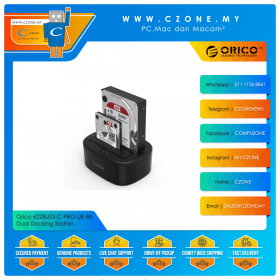 Orico 6228US3-C-PRO-UK-BK Dual Docking Station (Dual Dock 2.5”/3.5”, USB 3.0, Black)