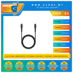 Energea - Nyloflex USB-C to Lightning Cable - 1.5M - Black