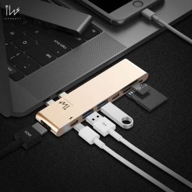 Innowatt The Dock Pro Plus USB-C Combo Hub Thunderbolt 3 (Gold)