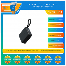Energea - MagPac Mini Plus - 10,000mAh - MagSafe, Build-In USB-C Cable - Power Bank - Black
