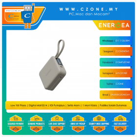 Energea - MagPac Mini Plus - 10,000mAh - MagSafe, Build-In USB-C Cable - Power Bank - Sand