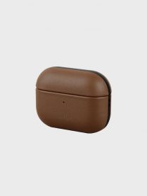 Uniq Terra Genuine Leather Case (AirPods Pro, Sepia Brown)