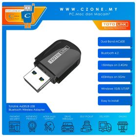 Totolink A600UB USB Bluetooth Wireless Adapter (Dual Band-AC600)