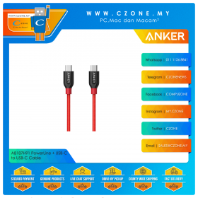 Anker - A8187H91 PowerLine+ USB-C to USB-C Cable - 0.9M - Red