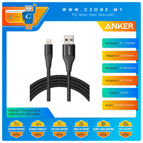 Anker - A8454H12 PowerLine+ II Lightning to USB Cable - 3M - Black