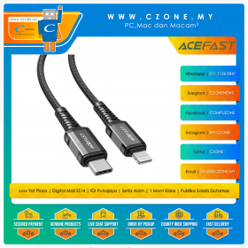 Acefast C1-01 USB-C to Lightning Aluminum Alloy Charging Data Cable (1.2M, Black)