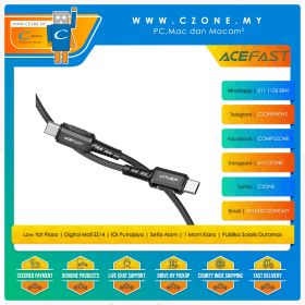 Acefast C1-03 USB-C to USB-C Aluminum Alloy Charging Data Cable (1.2M, Black)
