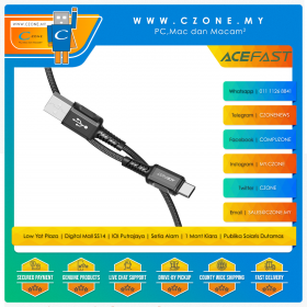 Acefast C1-04 USB-A to USB-C Aluminum Alloy Charging Data Cable (1.2M, Black)