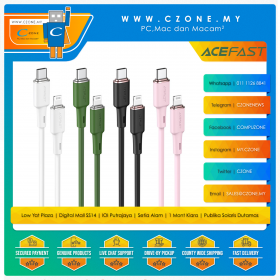 Acefast C2-01 USB-C to Lightning Zinc Alloy Silicone Charging Data Cable (1.2M, Black)