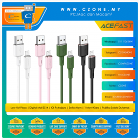 Acefast C2-02 USB-A to Lightning Zinc Alloy Silicone Charging Data Cable (1.2M, Black)