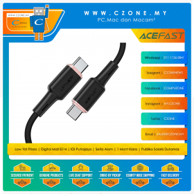 Acefast C2-03 USB-C to USB-C Zinc Alloy Silicone Charging Data Cable (1.2M, Black)