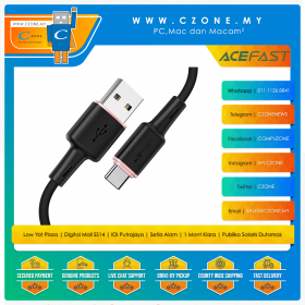 Acefast C2-04 USB-A to USB-C Zinc Alloy Silicone Charging Data Cable (1.2M, Black)