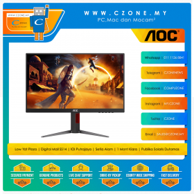 AOC 27G4 Gaming Monitor (27", 1920x1080, IPS, 180Hz, 1ms, HDMI, DP, VESA)
