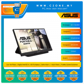 Asus MB166C Portable Monitor (15.6", 1920x1080, IPS, 60Hz, 5ms)