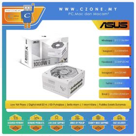 Asus TUF Gaming 1000W Power Supply (1000 Watts, 80plus Gold, White)