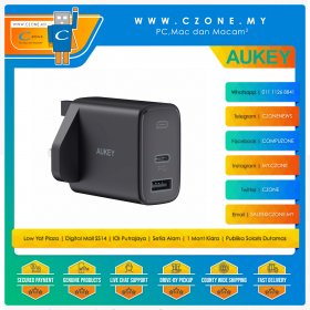 Aukey - Swift Series - 32W PD Wall Charger - 1x USB-C, 1x USB-A