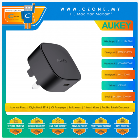 Aukey Minima 20W USB-C Compact Wall Charger (Black)
