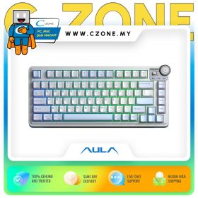 Aula AU75 Tri-Mode Mechanical Keyboard (Star Vector Switch, Sea Salt Blue)
