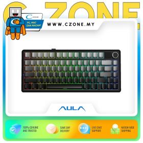 Aula F75 Max Gradient Gray Tri-Mode Mechanical Keyboard (Reaper Switch, Gray)