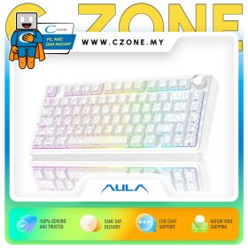 Aula F75 Side Engrave Tri-Mode Mechanical Keyboard (Seiya Switch, White Contour)