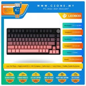 Aula Leobog HI75 Gradient Pink Wired RGB Mechanical Keyboard (Ice Wulong Switch)