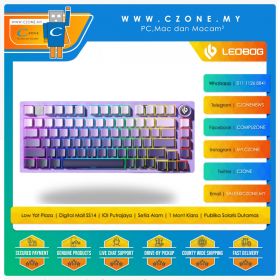 Aula Leobog HI75 Gradient Purple Wired RGB Mechanical Keyboard (Ice Wulong Switch)