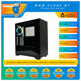 Azza Hive TG Computer Case (ATX, 4x 120mm ARGB, TG, Black)
