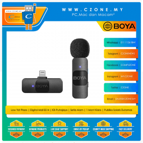 Boya BY-V1 Lightning Wireless Microphone Kit (1 Transmitter + 1 Receiver)