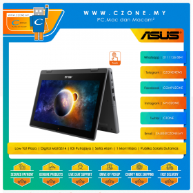 Asus BR1100FK-ABP0423R Laptop - 11.6", Celeron N4500, 4GB, 128 eMMC, Win 10 Pro (Star Grey)