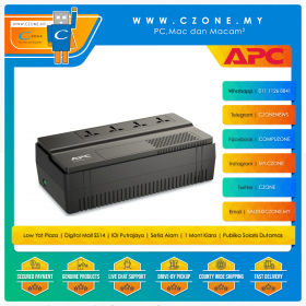APC BV1000I-MS UPS (1000VA, 4x Universa, Battery Backup)